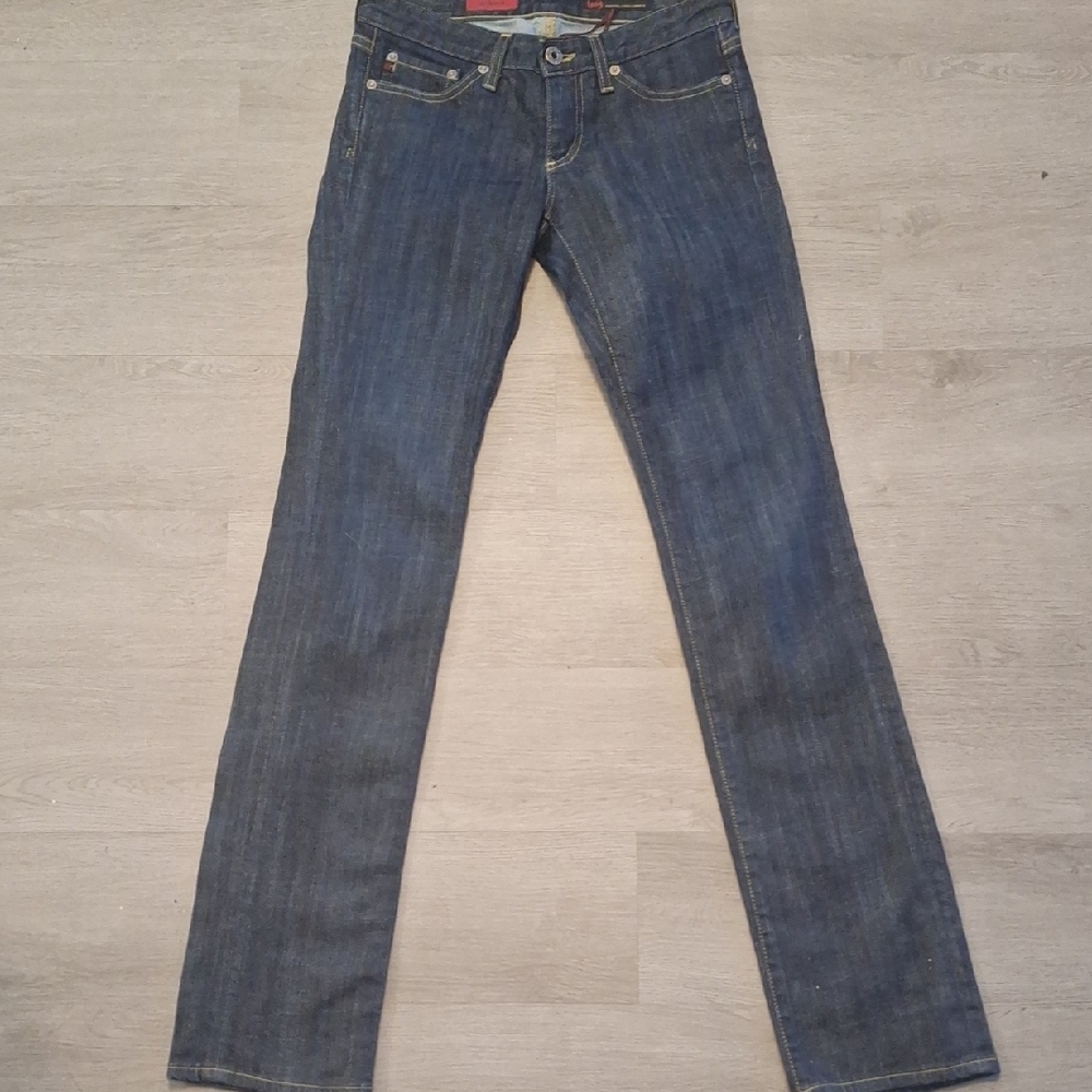 Ag Adriano Goldschmied Blue Straight Leg Jeans
